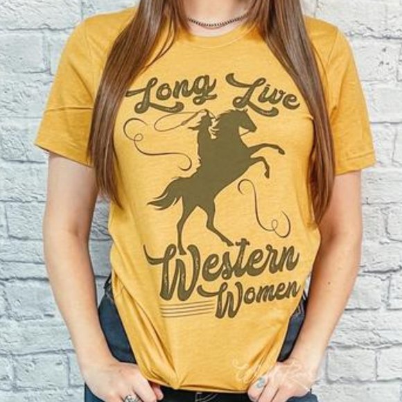 LONG LIVE WESTERN WOMEN Handmade Graphic Tee - Picture 6 of 6